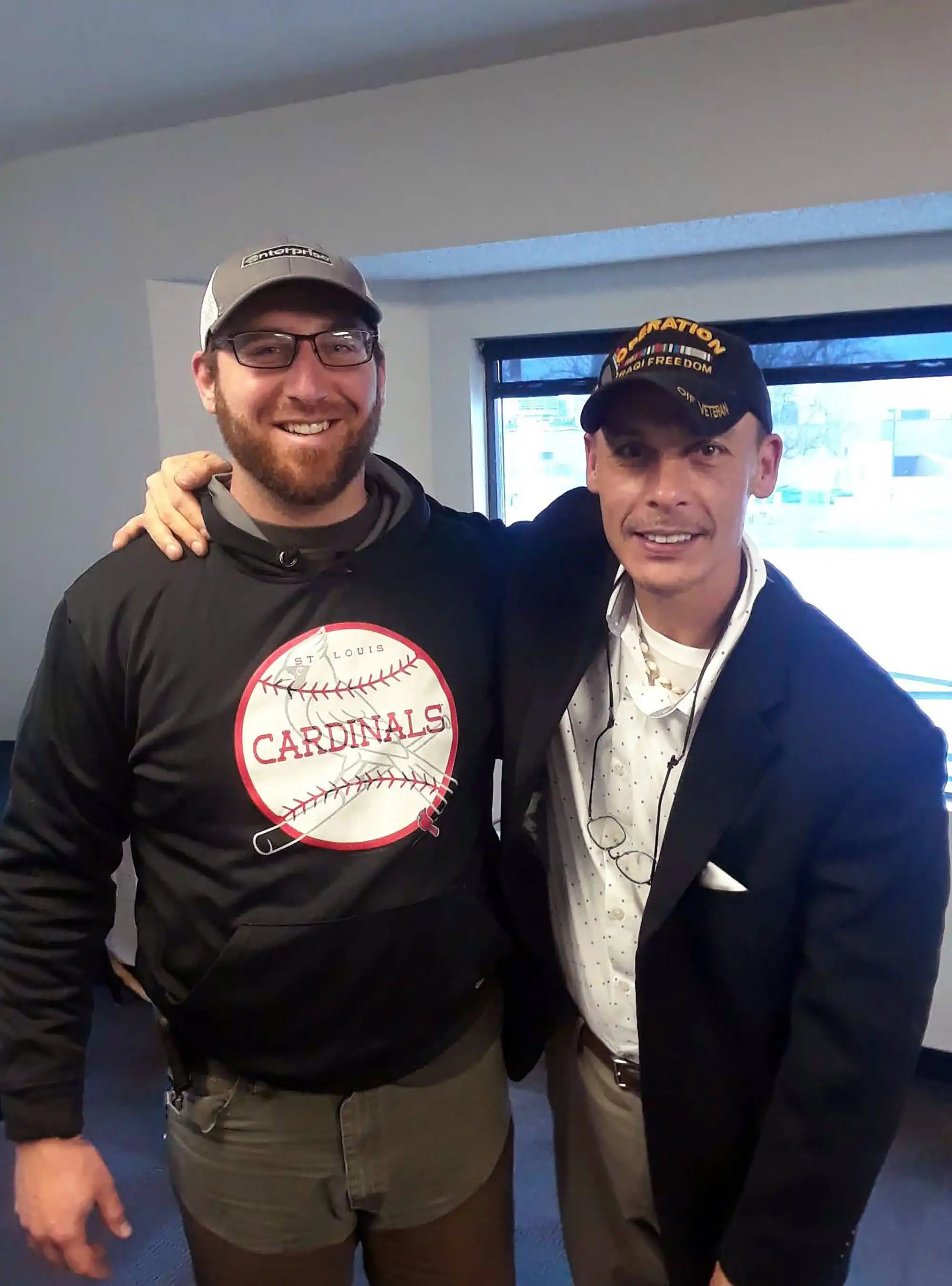 Veterans with David Haave in his journey to give love to our soldiers coming home Afghanistan 100%, USA...